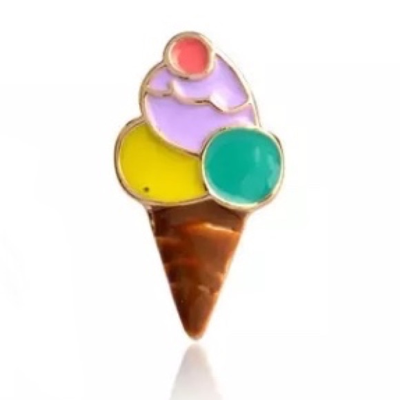 5/$20 Ice Cream Scoops Cone Enamel Brooch Pin - Picture 1 of 3